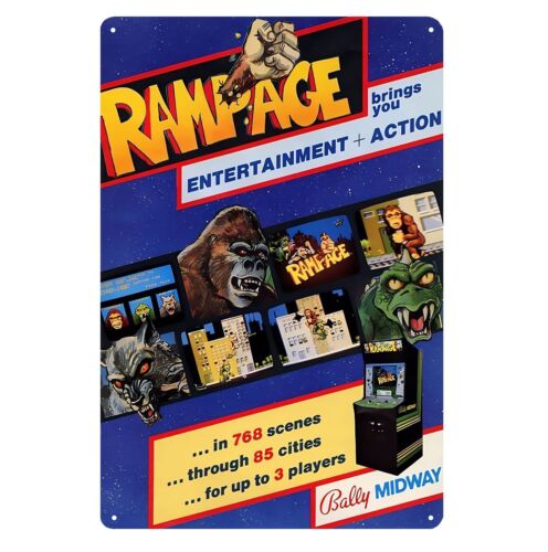 Arcade Games & Vending Llc Photos - Rampage Retro Arcade Video Game Metal